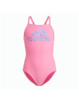 Bañador Adidas Swim Big Logo Suit Niña Rosa/Royal