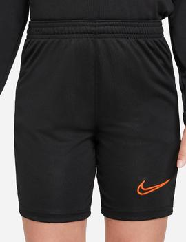 Pantalon Nike Soccer Shorts Jr para niño Negro y naranja