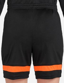 Pantalon Nike Soccer Shorts Jr para niño Negro y naranja