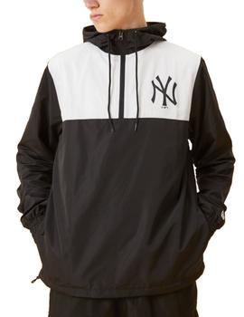 Cortavientos New Era New York Yankees Negro y Blanco