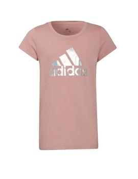 Camiseta Adidas G M Niña Rosa