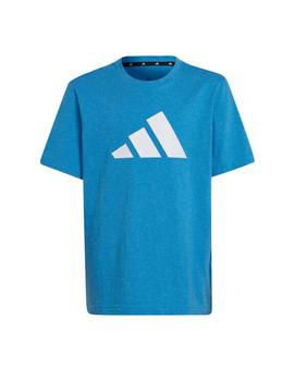 Camiseta Adidas U 3 BAR Niño Azul
