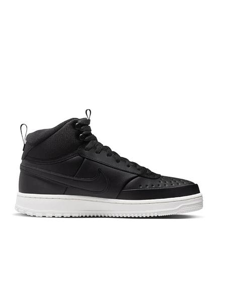 Cardenal Normal solamente Zapatilla Nike Court Vision Mid Winter Negro y Blanco