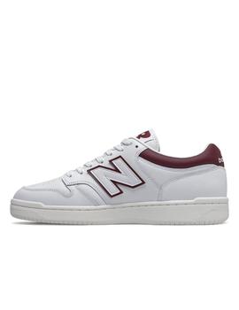 Zapatilla New Balance M 480 Blanco/Burdeos