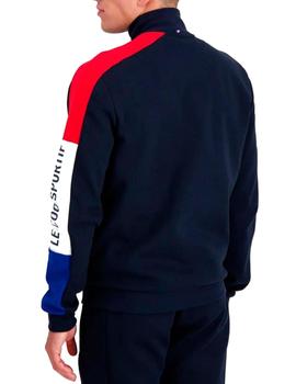 Sudadera Lecoq Tri Zip Nº1 Marino/Rojo