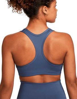 Top Nike Swoosh Medium Support Mujer Azul