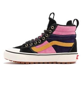 Zapatillas Vans Sk8-Hi Mte para mujer negra, rosa y naranja