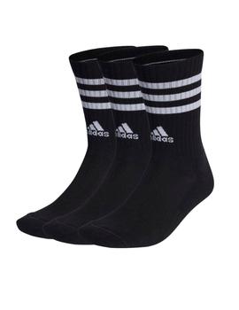 Calcetín Adidas 3S Sportswear Alto Negro/Blanco