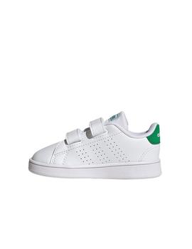 Zapatilla Adidas Advantage CF I Bebé Blanco/Verde