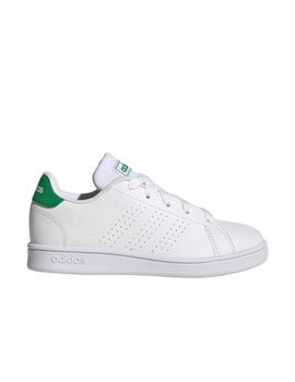 Zapatilla Adidas Advantage K Blanco/Verde