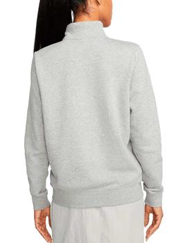 Sudadera Nike Club Flc Std Cremallera Mujer Gris