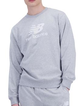 Sudadera New Balance Essentials Stacked Hombre Gris