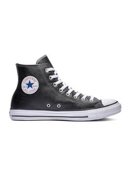 Zapatilla Converse All Star Alta Piel Negro/Blanco