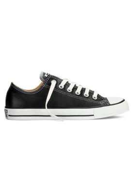 Zapatilla Converse All Star Baja Piel Negro/Blanco