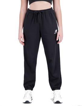 Pantalon New Balance Essentials Stacked Logo Mujer Negro