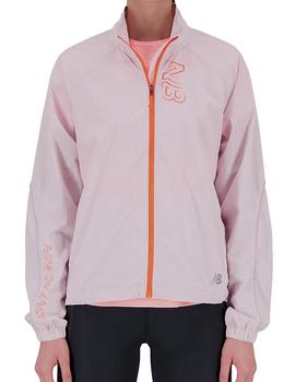 Cortavientos New Balance Printed Impact Run Mujer Rosa