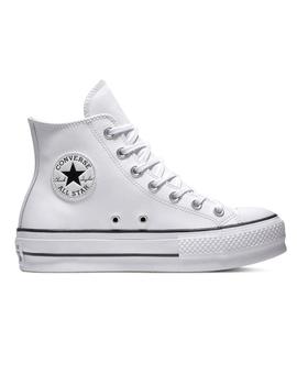 Zapatilla Converse Platform Alta Piel Blanco