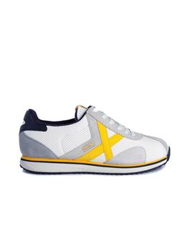 Zapatilla Munich Sapporo 136 Blanca y Amarilla