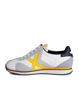 Zapatilla Munich Sapporo 136 Blanca y Amarilla