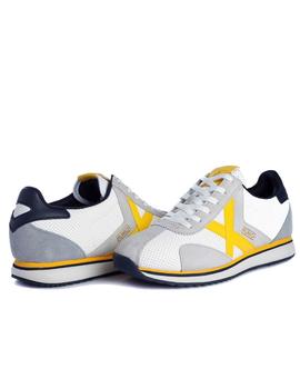 Zapatilla Munich Sapporo 136 Blanca y Amarilla