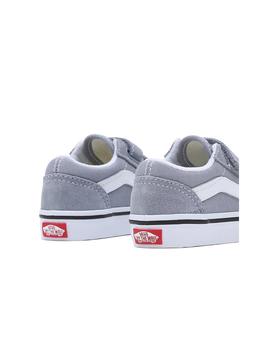 Zapatilla Vans TD Old Skool Velcro Gris/Blanco