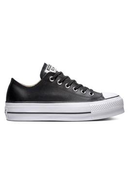 Zapatilla Converse Platform Baja Piel Negro/Blanco