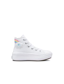 Zapatilla Converse Move Alta Rainbow PS Blanco