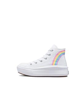 Zapatilla Converse Move Alta Rainbow PS Blanco