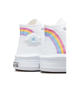 Zapatilla Converse Move Alta Rainbow PS Blanco