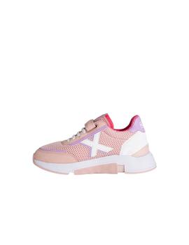 Zapatilla Munich Versus Kid 22 Rosa y Blanco