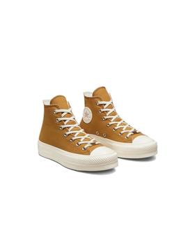 Zapatilla Converse Platform Alta Lona Miel