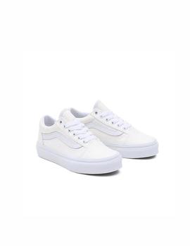 Zapatilla Vans Ols Skool Kidsl Glitter Blanco