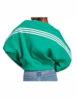 Sudadera Adidas FI 3S Mujer Verde/Blanco