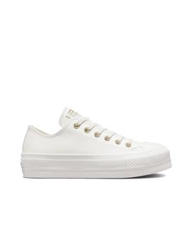 Zapatilla Converse Platform Baja Piel Mono Blanco