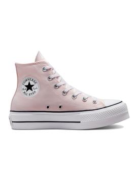 Zapatilla Converse Platform Alta Lona Rosa/Blanco