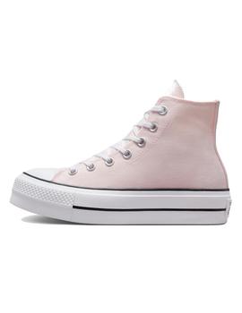 Zapatilla Converse Platform Alta Lona Rosa/Blanco