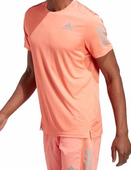 Camiseta Adidas Own The Run Hombre Salmón