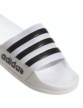 Chancla Adidas Adilette Shower K Blanco/Negro