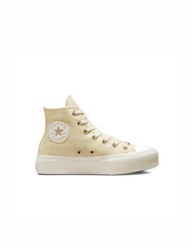 Zapatilla Converse Plataforma Alta Lona Amarillo