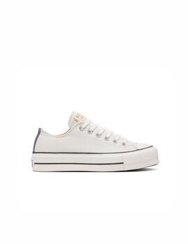 Zapatilla Converse Plataforma Baja Lona Beige