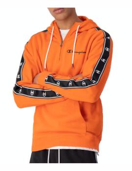 Sudadera Champion Capucha 1/2 Zip Hombre Naranja