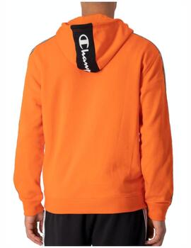 Sudadera Champion Capucha 1/2 Zip Hombre Naranja