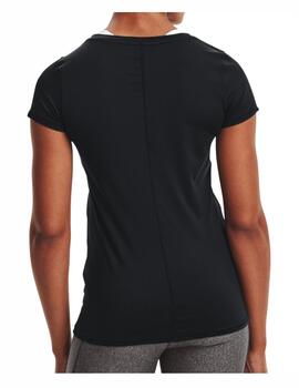 Camiseta Under Armour HG Armadura Mujer Negro