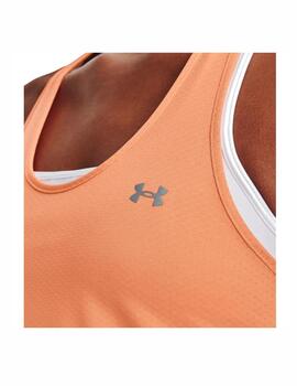 Camiseta Under Armour Tank Armadura Mujer Naranja