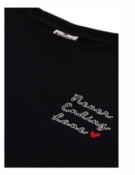 Camiseta Champion Never Ending Love Mujer Negro