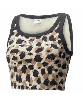 Top Puma x Pedroche Downtown Crop Leopardo