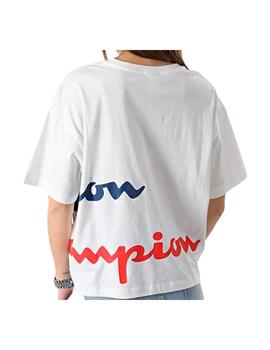 Camiseta Champion Mujer Blanco/Marino/Rojo