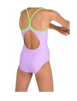 Bañador Arena Swim Light Drop Niña Lila/Verde