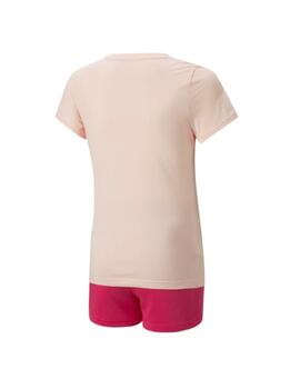 Conjunto Puma Logo Niña Rosa/Fucsia