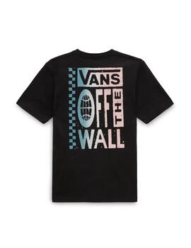 Camiseta Vans YT Global Stack Negro
